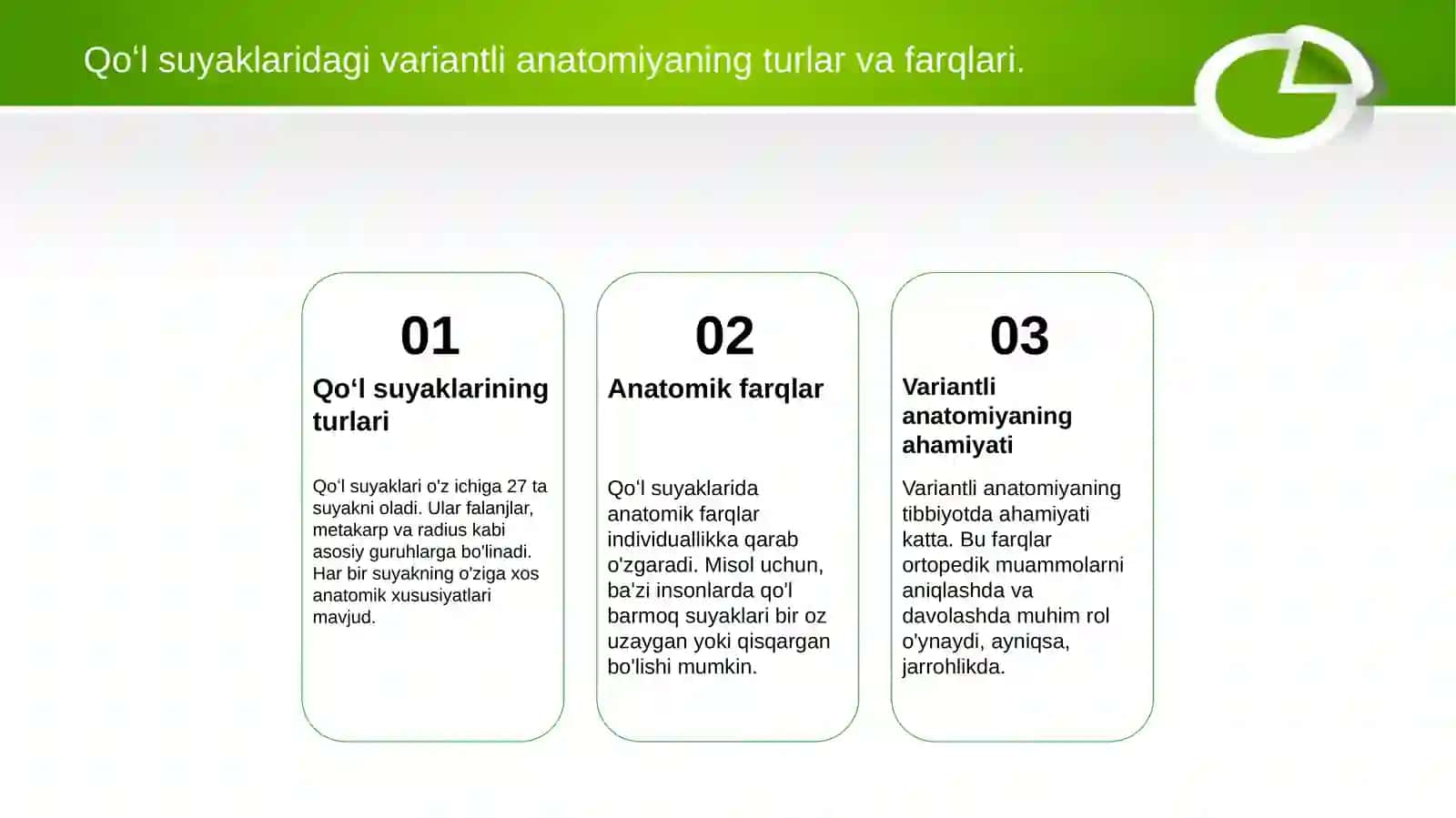 Qo'l suyaklarining variantli anatomiyasi, rivojlanish nuqsonlari, qo'l suyaklarining rivojlanishiga 4