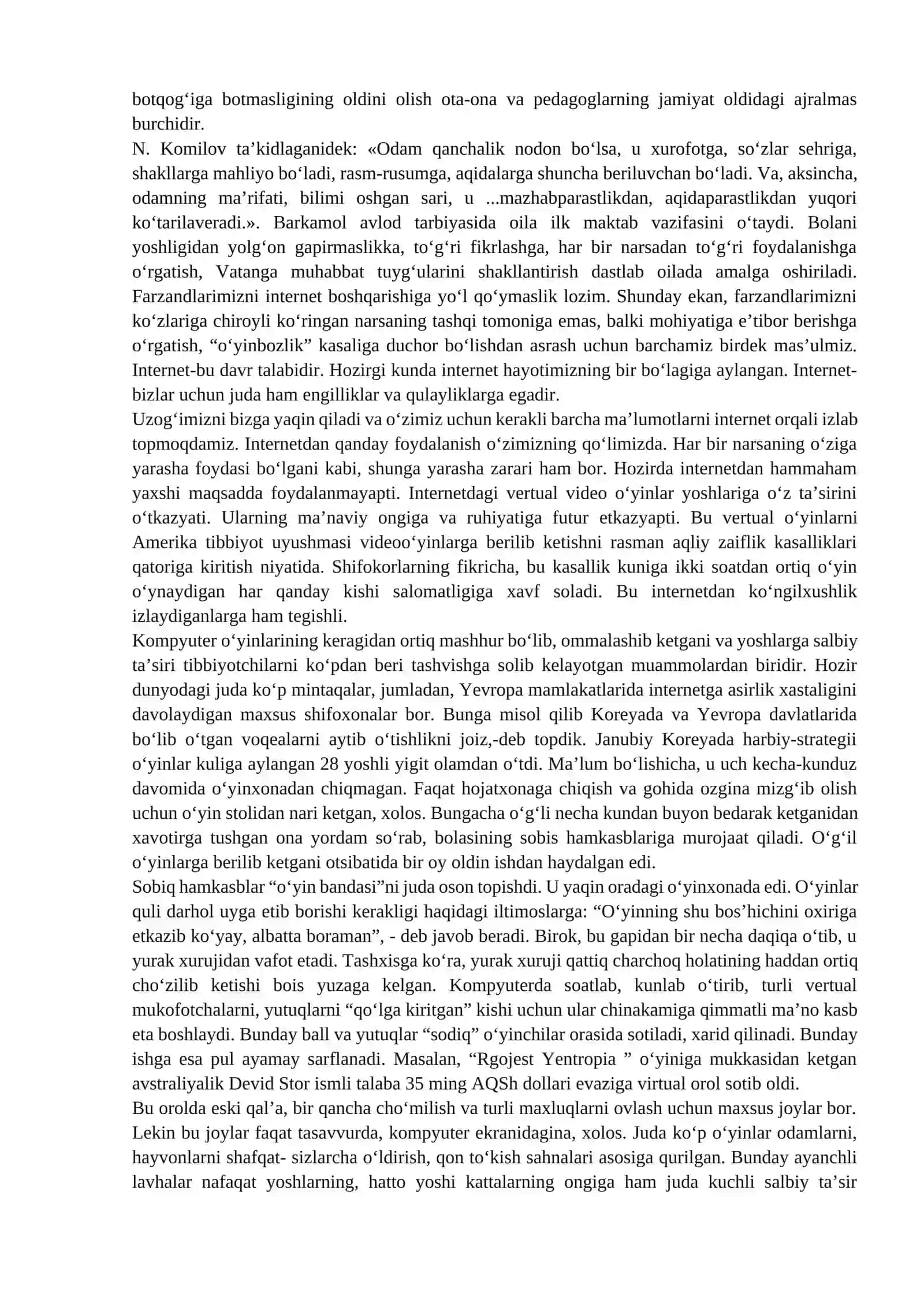 Vertual o`yinlarning yoshlar ongiga ta`siri 4