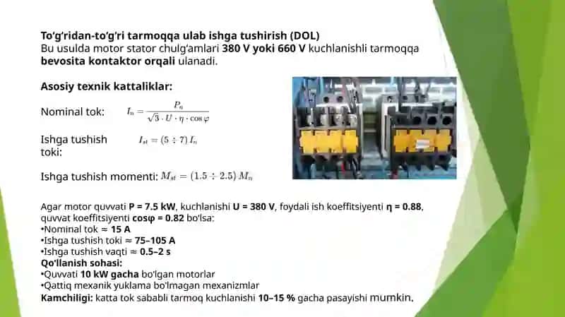 Elektrmotorlariniishgatushirishvato‘xtatishsxemalari 4