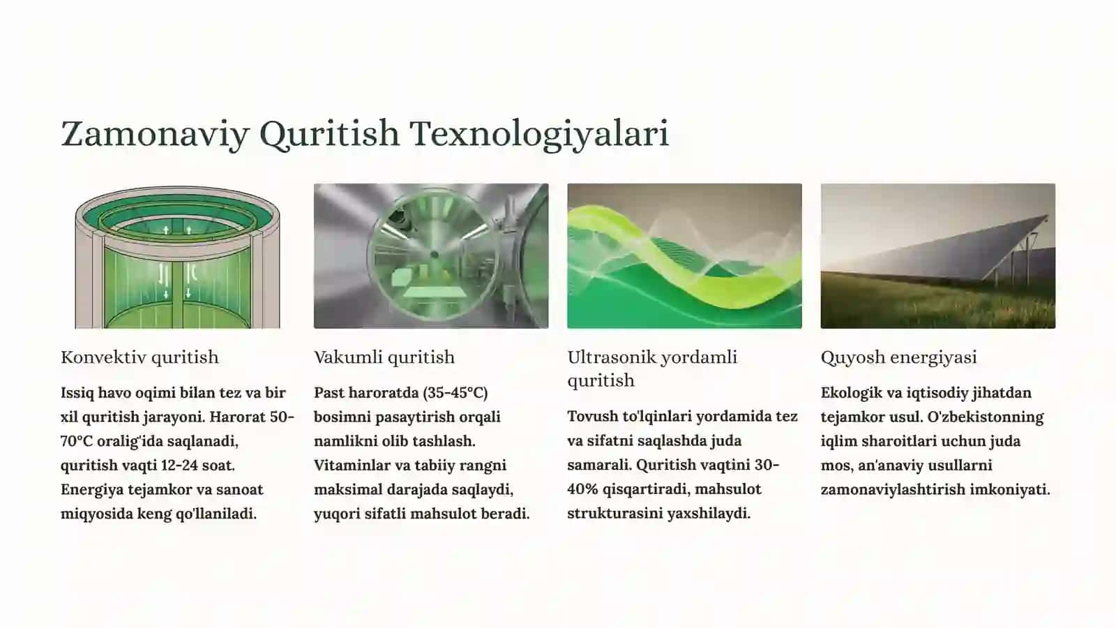 Uzumdan Tayyorlanadigan Quritilgan Mahsulotlar va Sifat Ko'rsatkichlari 4