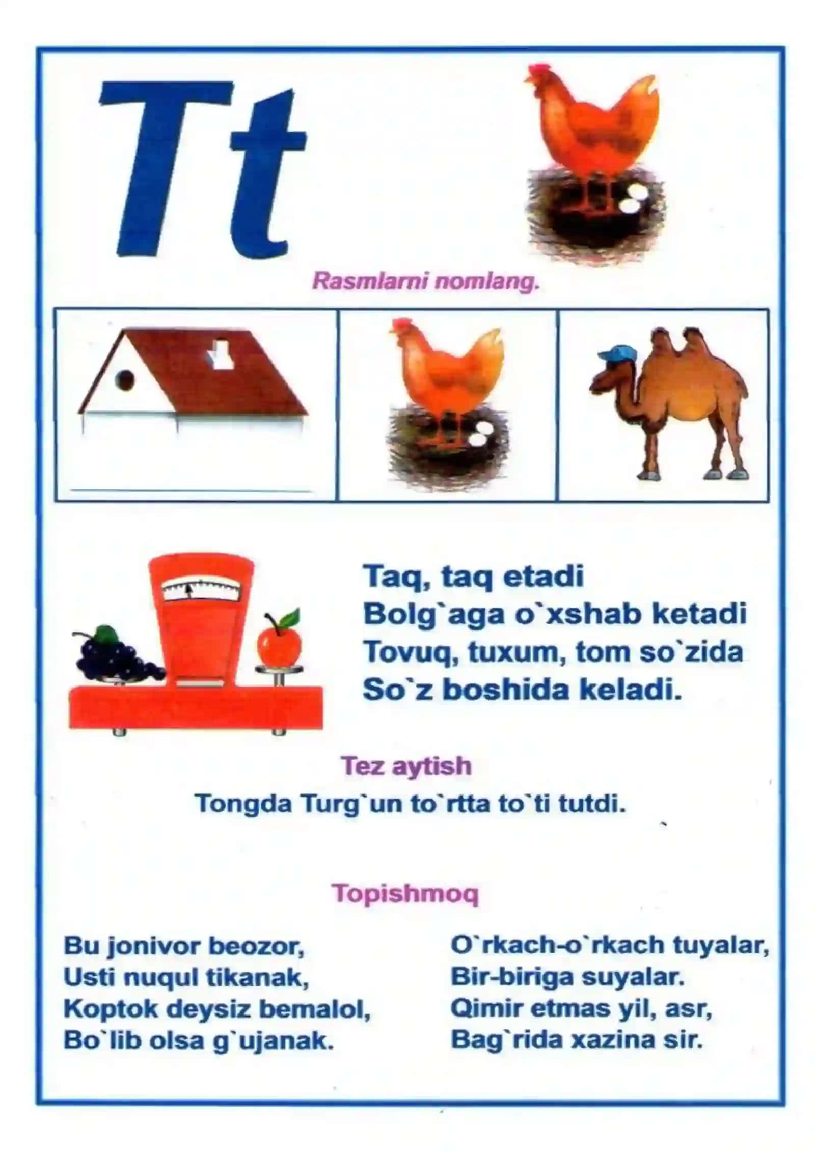 1-sinf Alifbe Savodga o'rgatish, alifbe harflar ko'rgazmasi 4