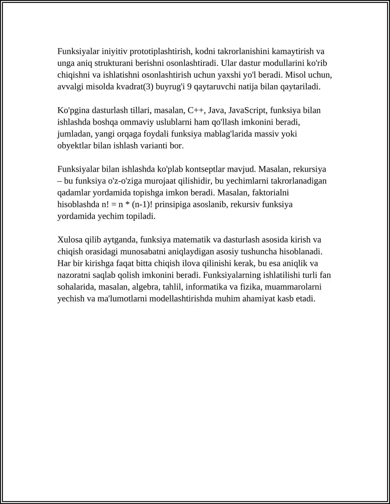 PYTHON DASTURLASH TILIDA FUNKSIYALAR 4