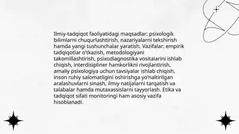 Psixologiya fanining maqsad va vazifalari 4