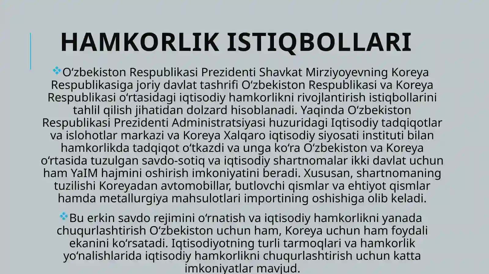 o‘zbekistonvakoreyakimyotexnologiyasisohadagiyutuqlarvakamchiliklaroxshashvafarqlitomonlari 4