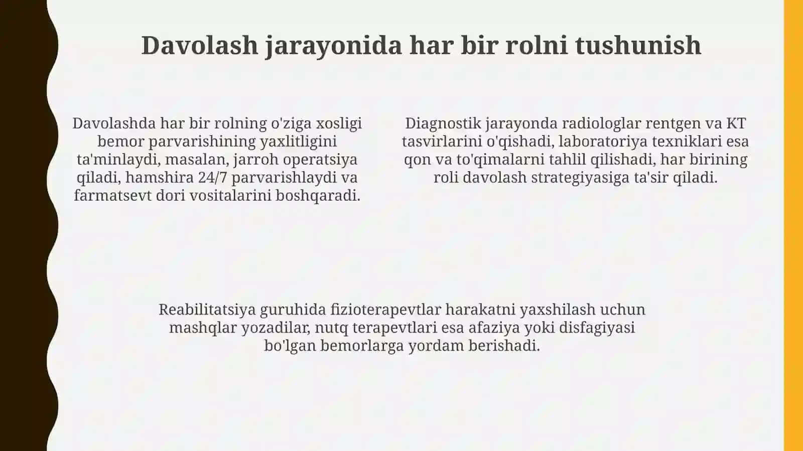 Klinika jamoasining asosiy a'zolari 4