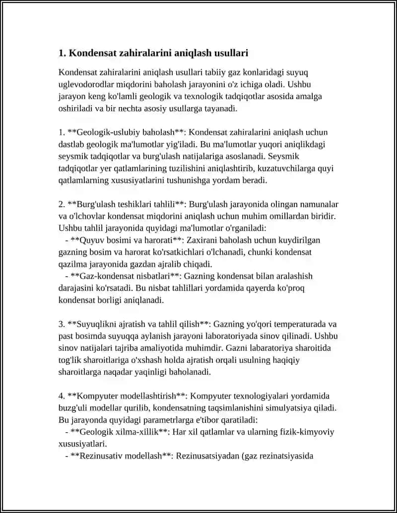 Gaz Kondensati Konlarida Kondensat Zaxiralarni Hisoblash 4