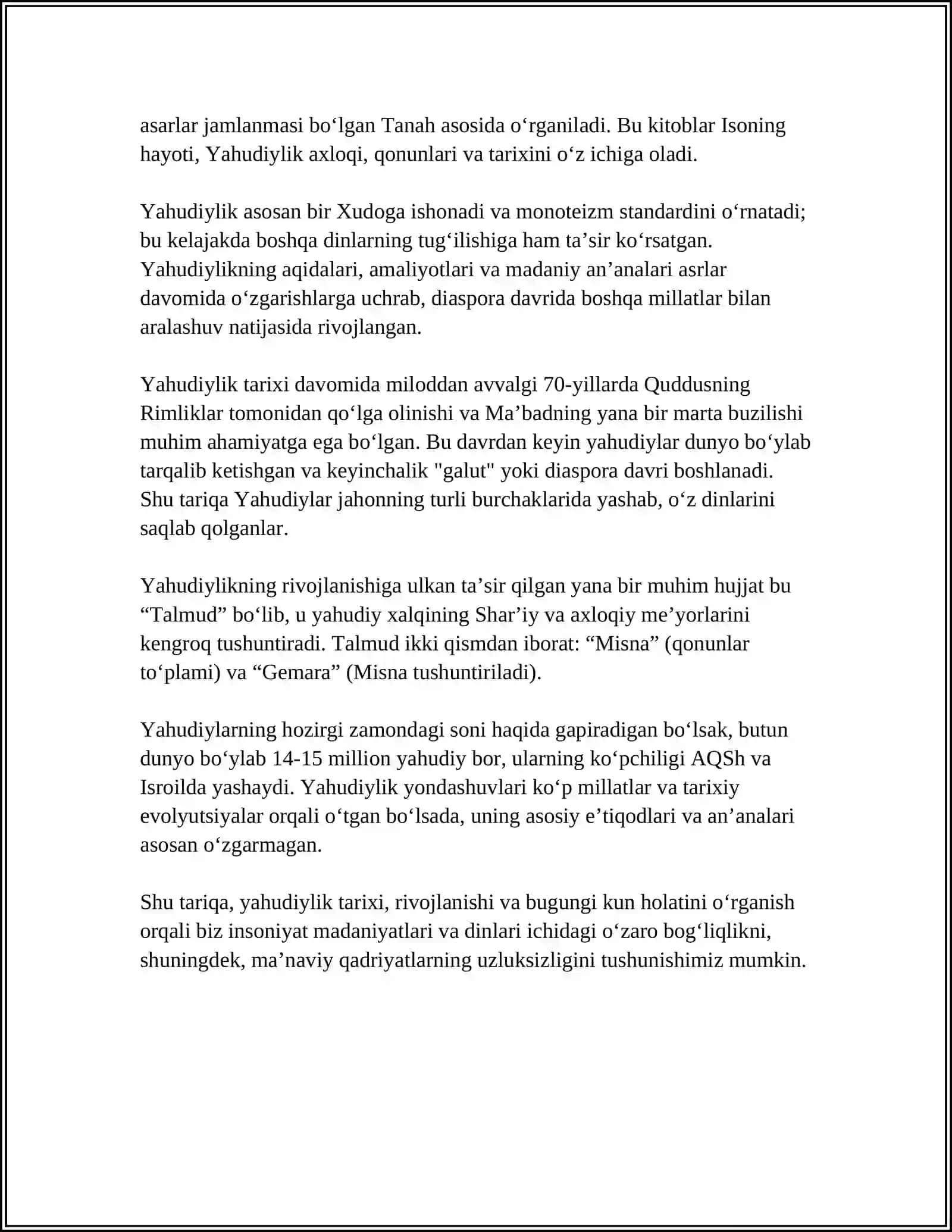 Yahudiylikning paydo bo'lishi 4