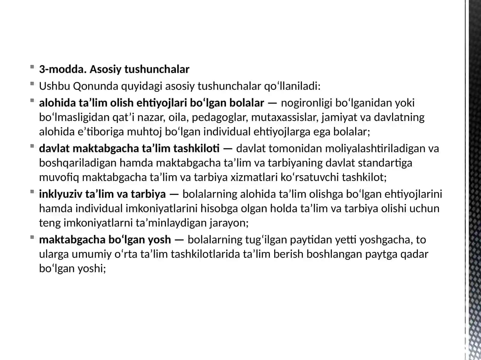 O‘zbekiston Respublikasi Prezidentining maktabgacha ta’lim gadoir qaror farmoni kadrlar tayyorlash milliy dasturi 4
