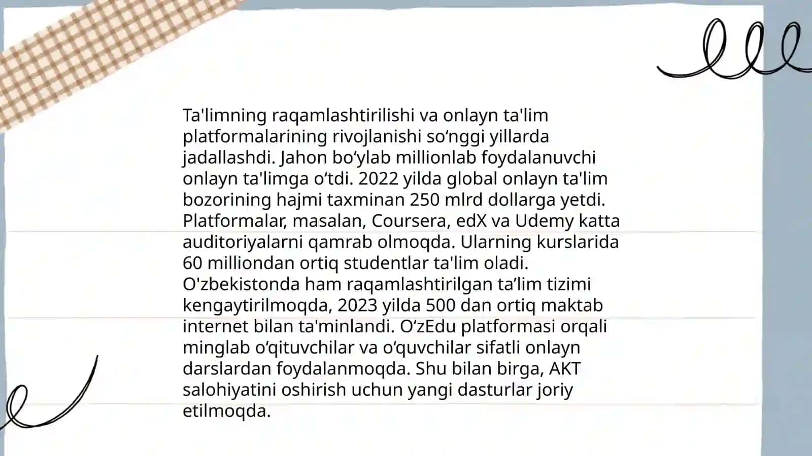 Oʻzbekiston Respublikasi taʼlim sohasida amalga oshirilgan islohotlar 4