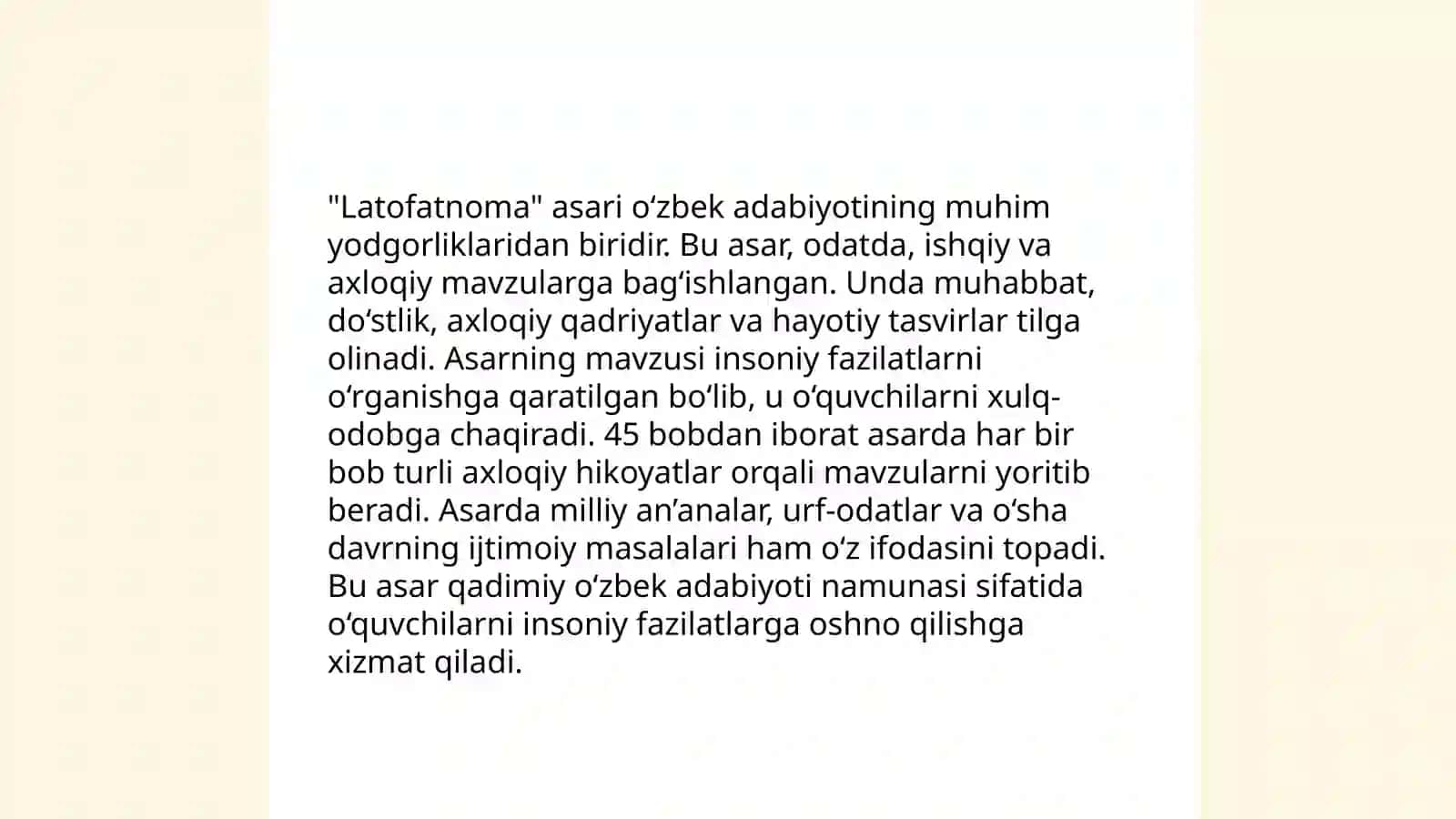 "Latofatnoma" asari 4