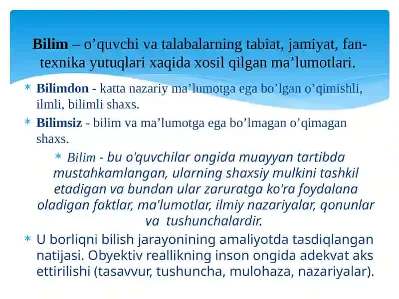O'quvchilarni bilim, ko'nikma va malakalarini tashxis etish 4