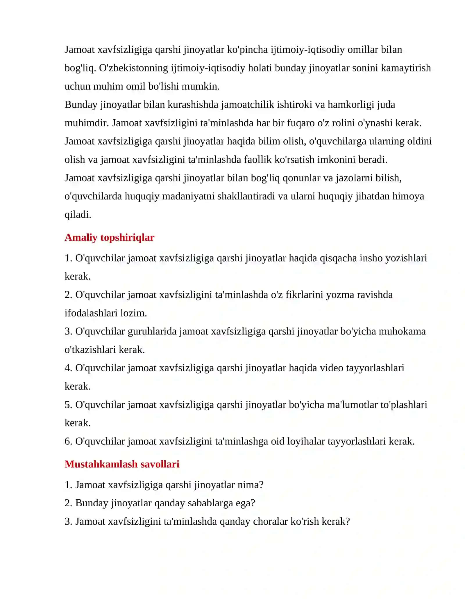 Jamoat xavfsizligiga qarshi jinoyatlar (Dars ishlanma) 4