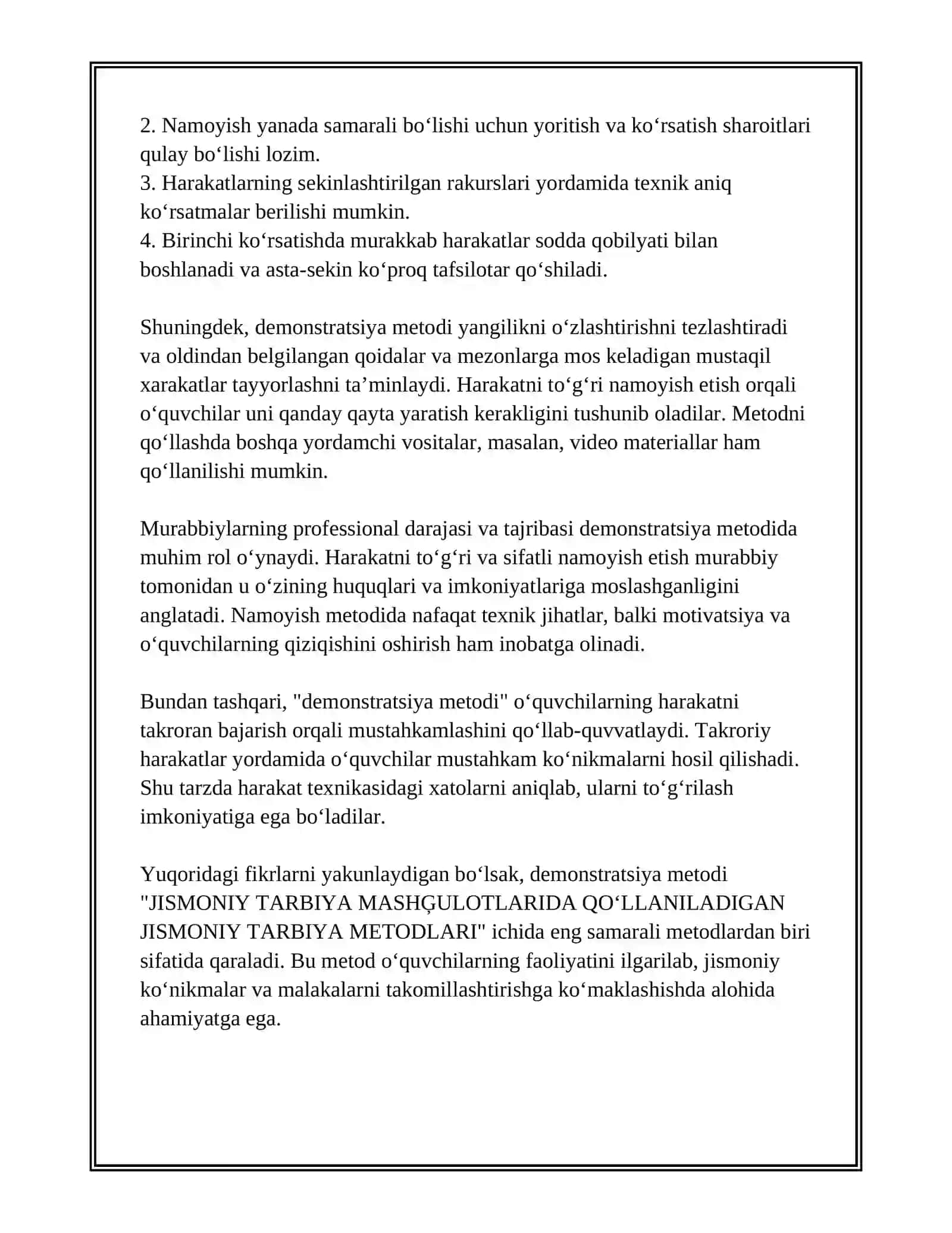 JISMONIY TARBIYA MASHĢULOTLARIDA QO‘LLANILADIGAN JISMONIY TARBIYA METODLARI 4