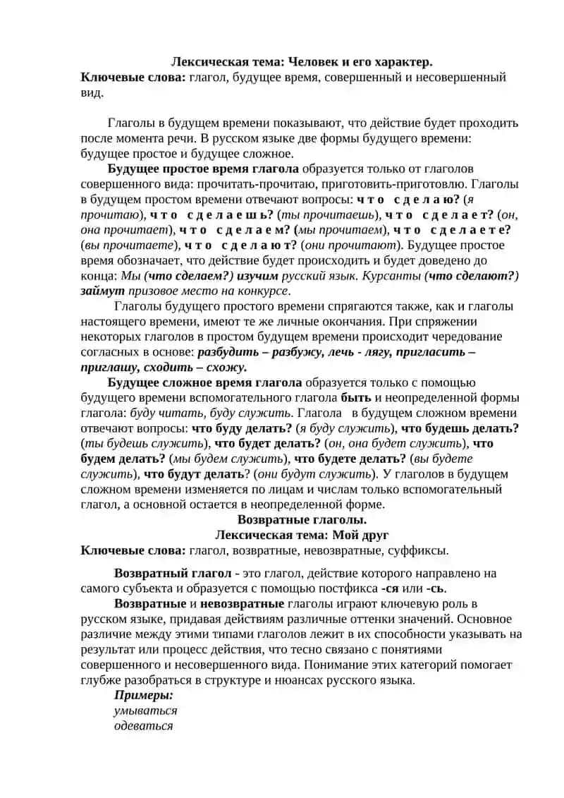 Глагол. Категория вида глагола 4