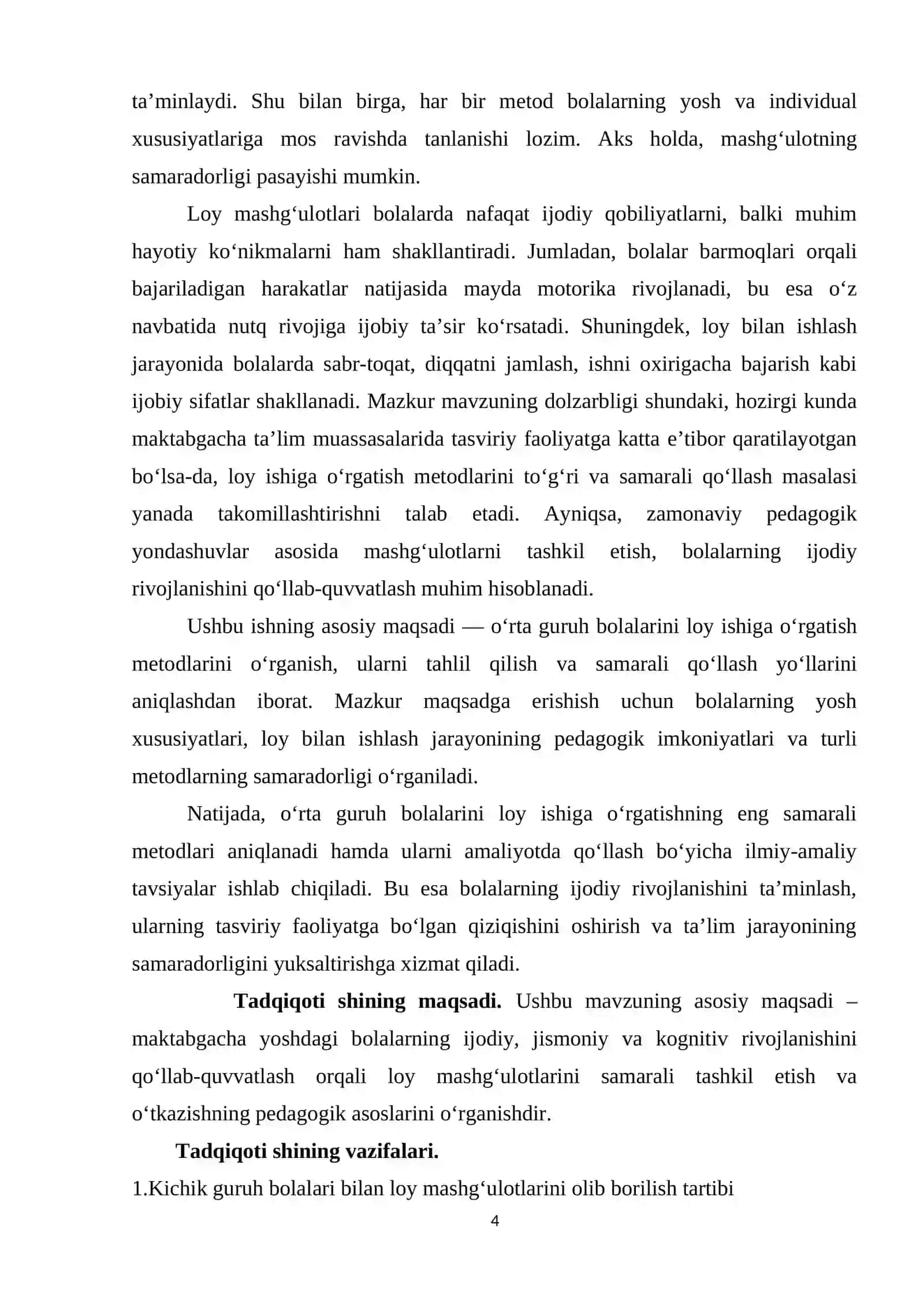 TASVIRIY FAOLIYATGA O‘RGATISH METODIKASI 4