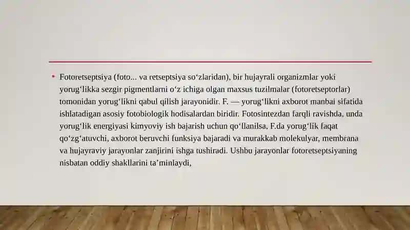 Fotoreseptsiyaning sitologik va molekulyar mexanizmlari 4