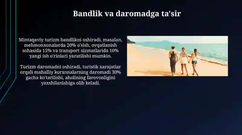 Hududiy turizmning iqtisodiy ta'siri 4