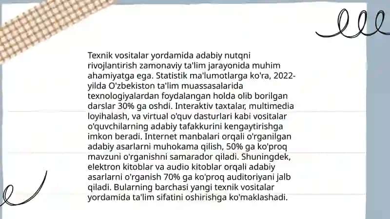 Adabiyot darslarida audiovisual va texnik vositalardan foydalanish 4