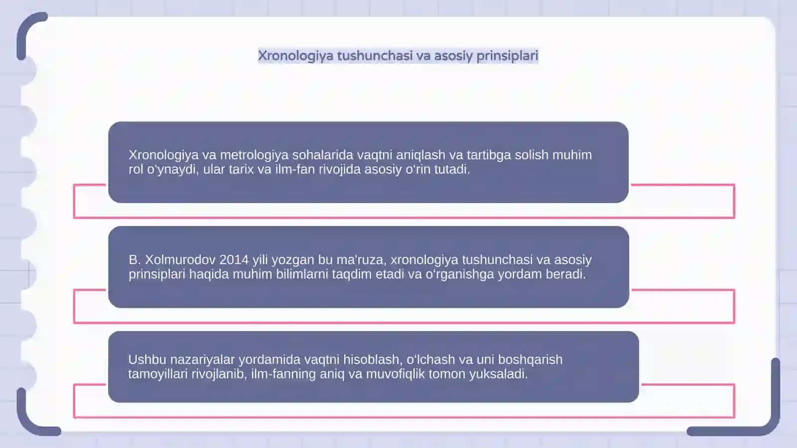 Xronologiya va metrologiya 2014 B. Xolmurodov 4