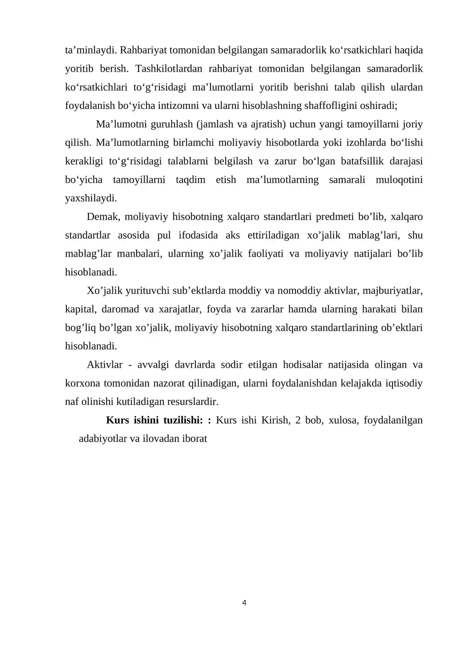 MOLIYAVIY XISOBOTNI  XALQARO  STANDARTLARI ASOSIDA TAYORLASH VA UNI TAQDIM ETISH TARTIBI 4