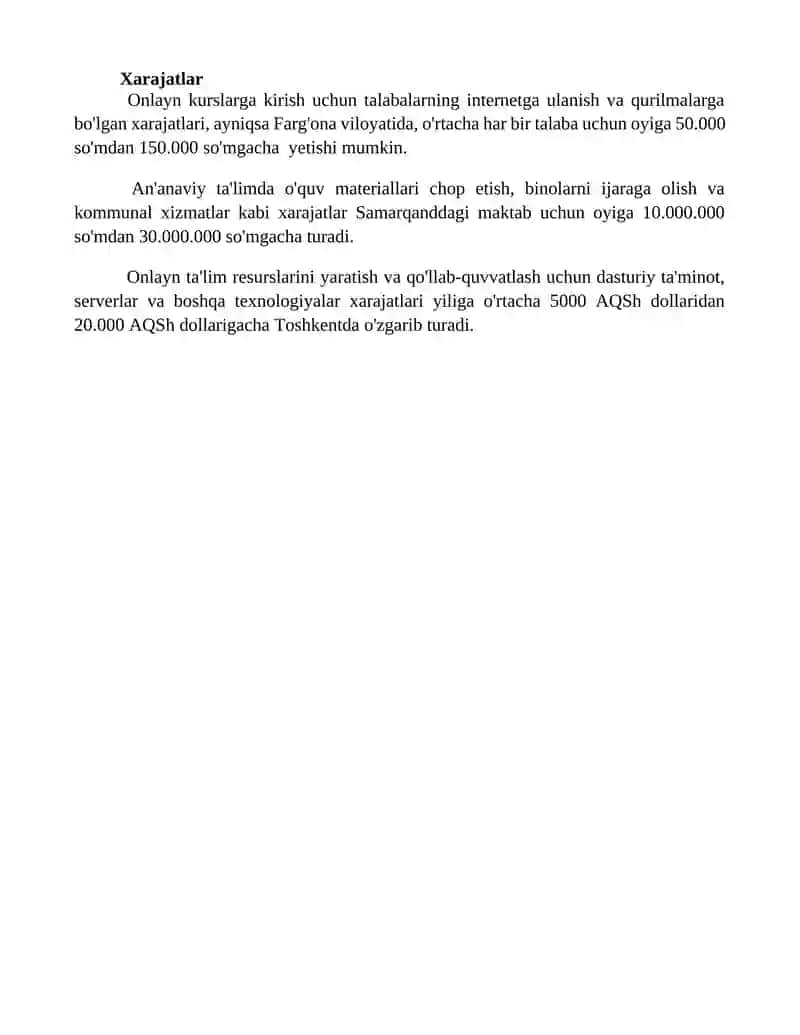 Elektron ta'lim va an'anaviy talimning farqlari 4