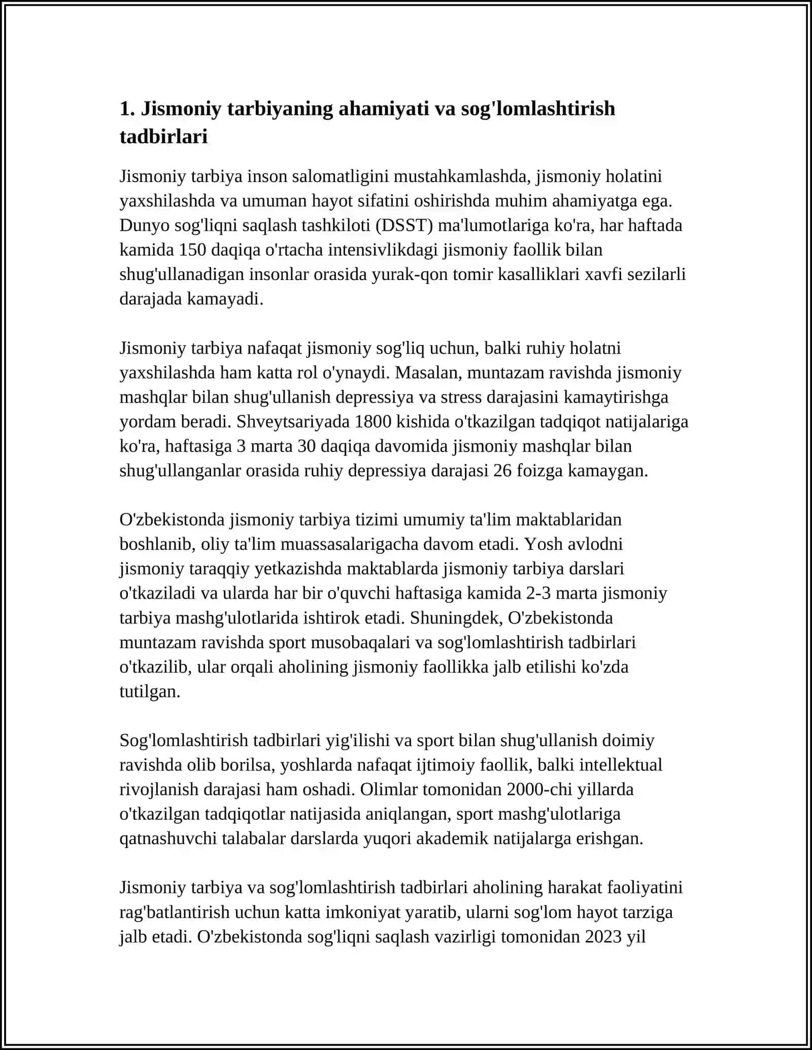 Jismoniy Tarbiya va Sog'lomlashtirish Tadbirlari 4