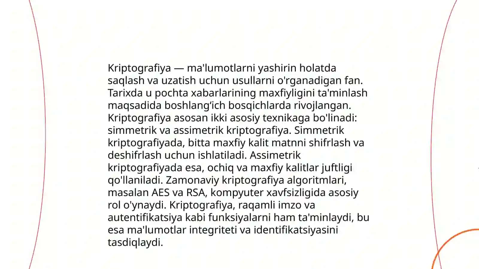 Axborot tizimlari xavfsizligi boʻlimini oʻqitish metodikasi 4