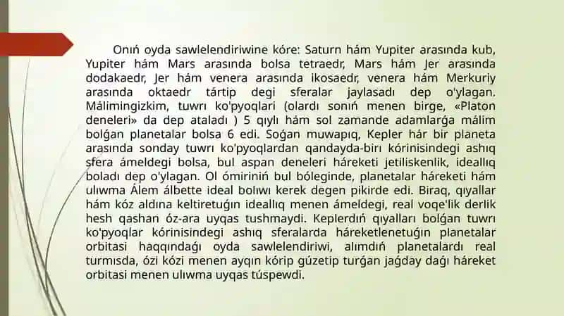 KEPLER NIZAMLARI 4