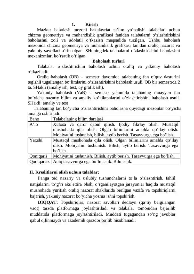 CHIZMA GEOMETRIYA VA MUHANDISLIK GRAFIKASI 4