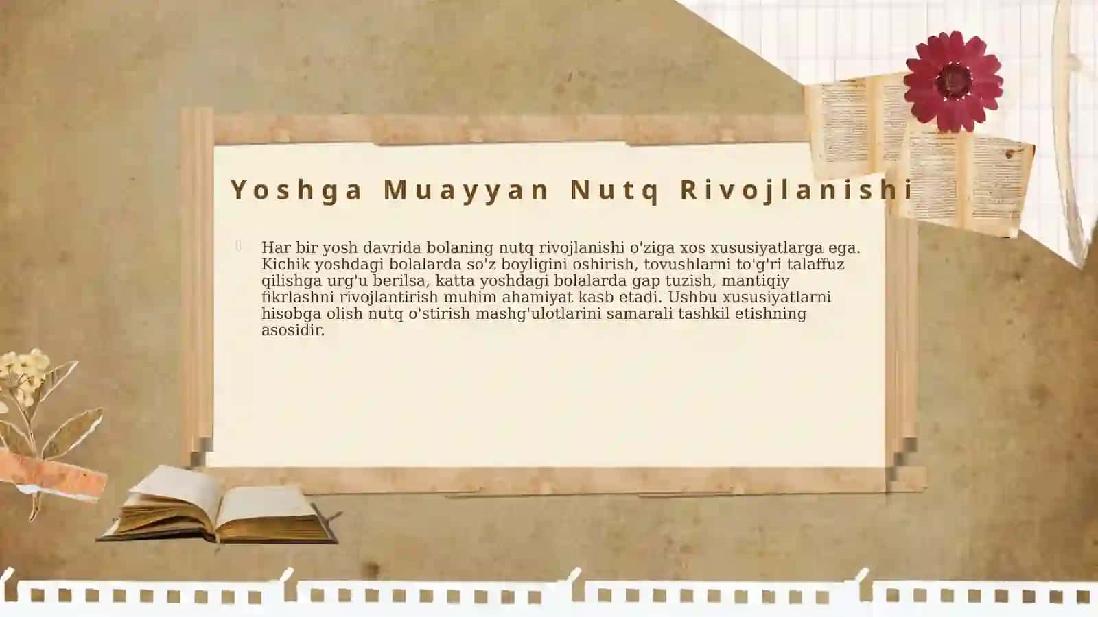 Turli yosh guruhlarida nutq oʻstirish mashgʻulotlarini tashkil etish va mashgʻulotlarda nutq oʻstirish vazifalarining hal etilishi 4