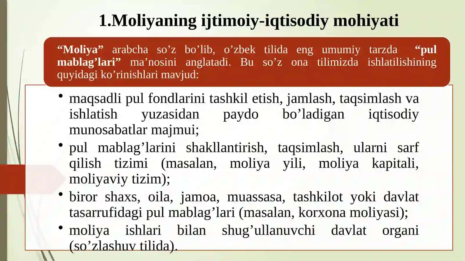 Zamonaviy moliya:mazmun-mohiyati,o’rganishningob’yektivzarurligi vaahamiyati 4