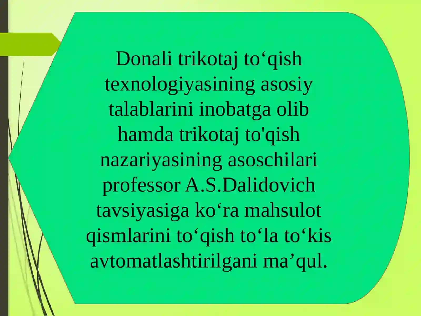DONALI TRIKOTAJ MAHSULOTLARINI ISHLAB CHIQARISHDA MAHSULOT BOSHLANG’ICHHALQA QATORIA JRATISH 4
