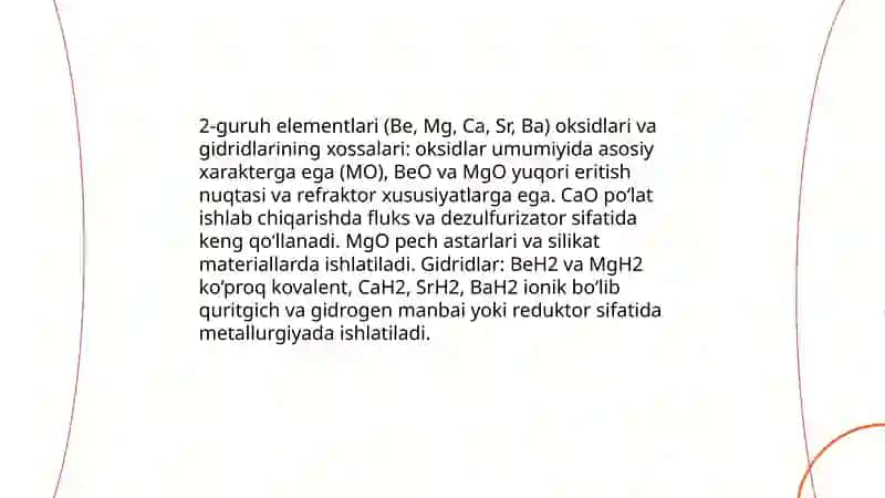 Guruh elementlarining binar birikmalari va sanoatdagi ahamiyati 4