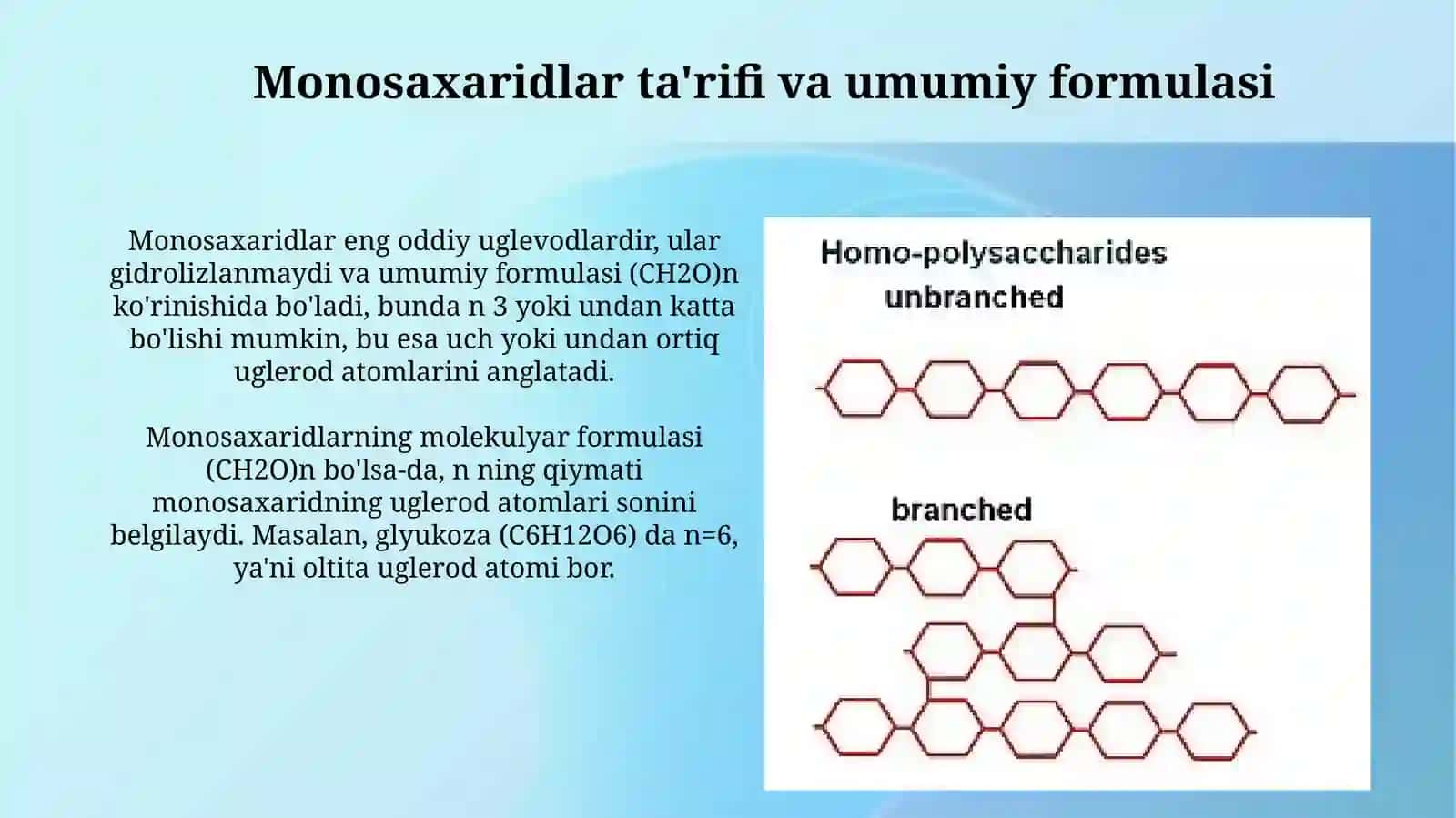 Monosaxaridlar: Monosaxaridlarning tuzilishi va xossalari 4