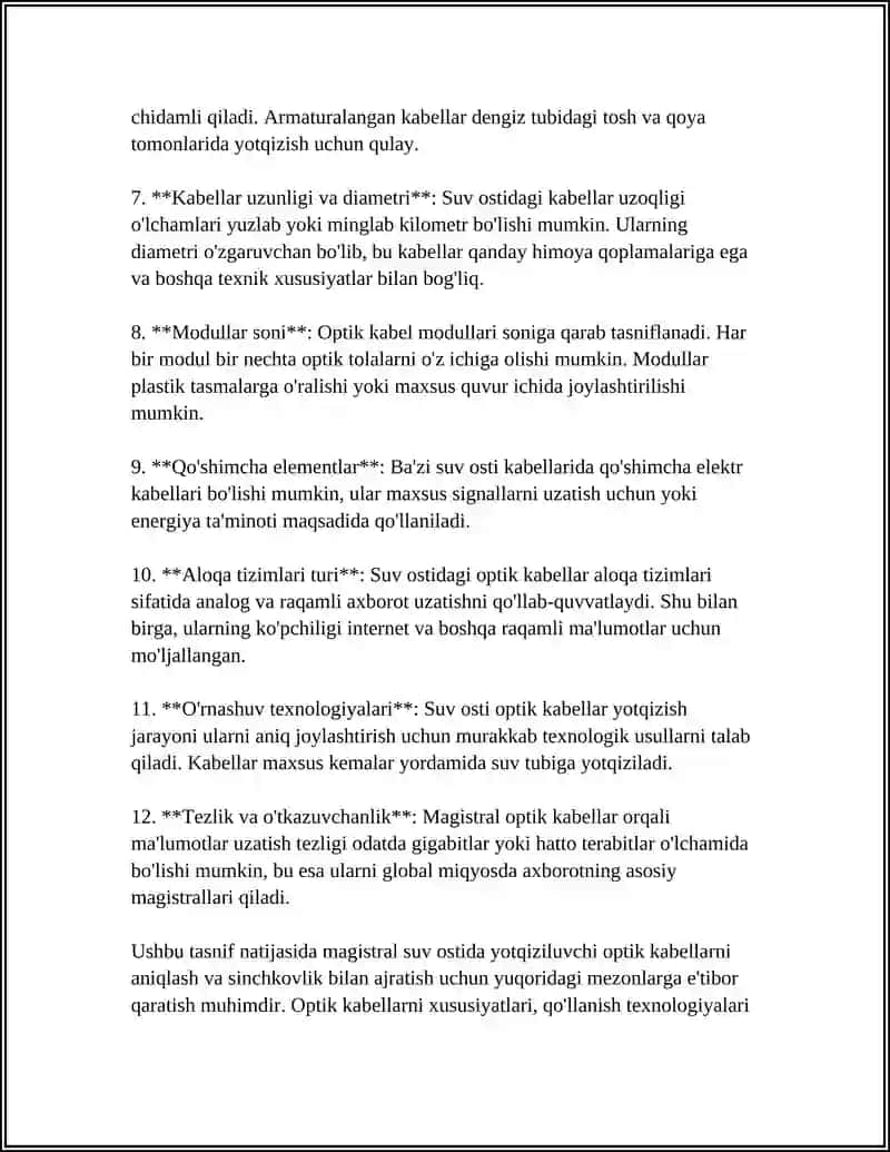 MAGISTRAL SUV OSTIDA YOTQIZILUVCHI OPTIK KABEL TURLARI 4