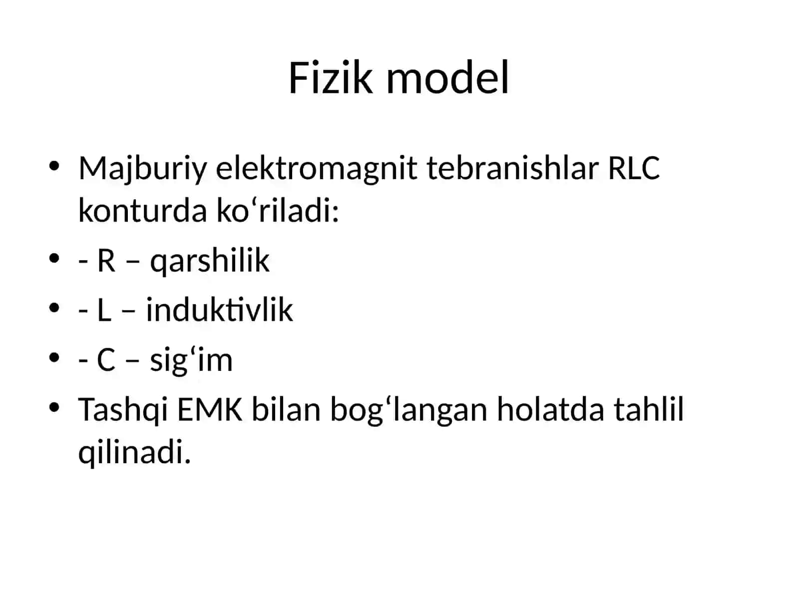 Majburiy Elektromagnit Tebranishlarning Differensial Tenglamasi 4
