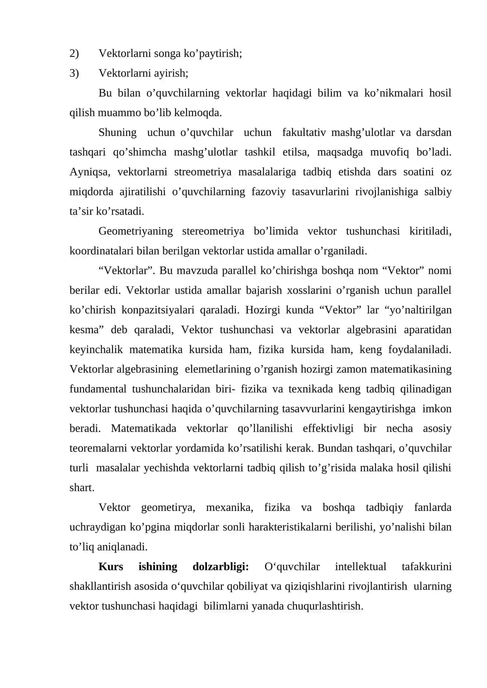 Vektor tushunchasi. Vektorlar ustida amallar 4