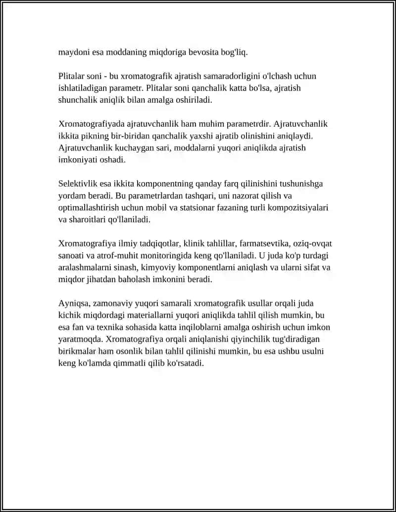 XROMOTOGRAFIYANING TIBBIY IZLANISHLARDAGI IMKONIYATLARI 4