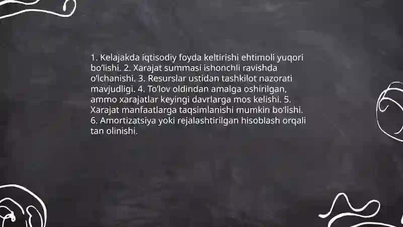 Kechiktirilgan xarajatlarni hisobga olish 4
