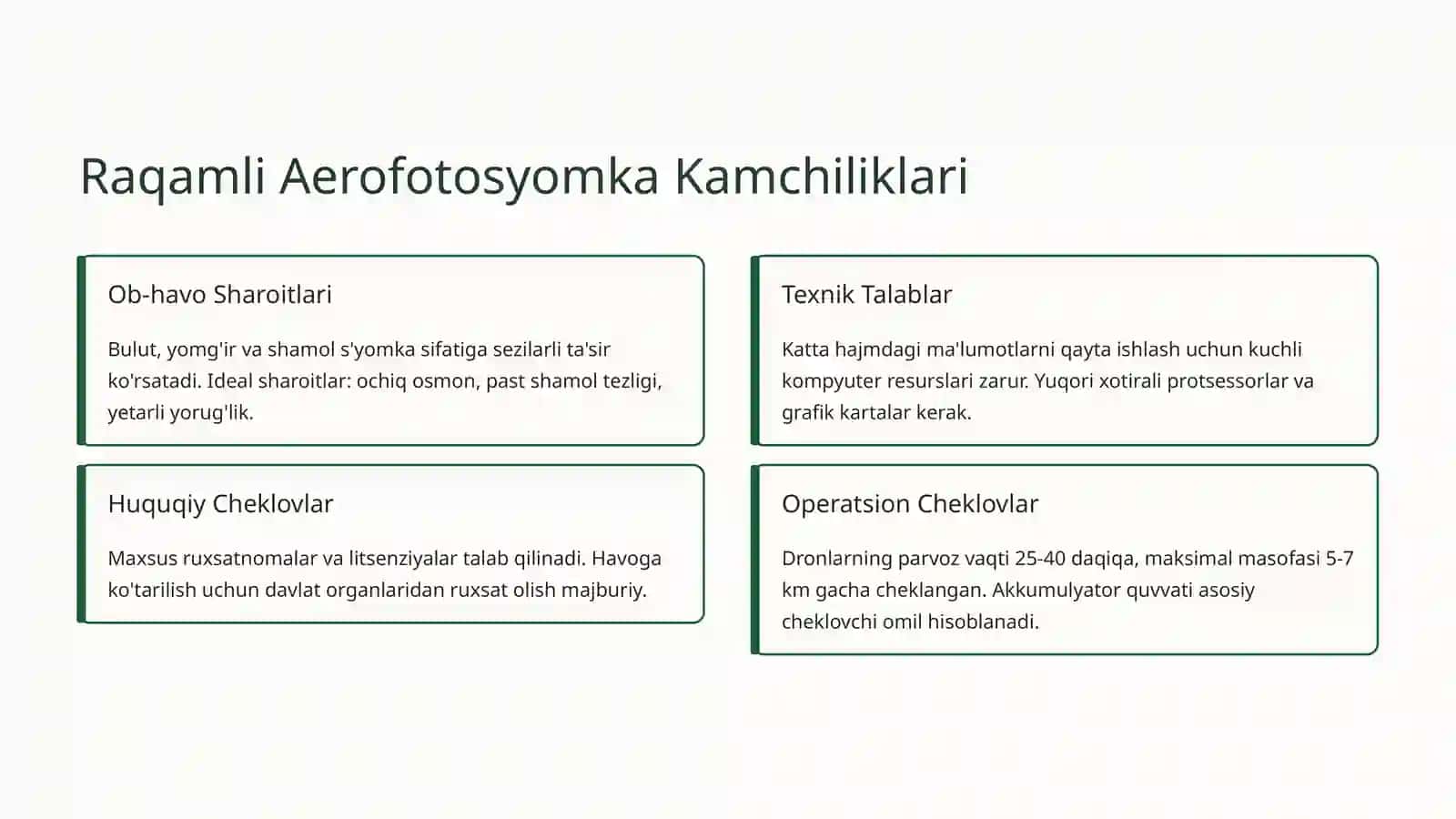 Raqamli Aerofotosyomka va Fotogrammetriya: Zamonaviy Texnologiyalar va Usullar 4