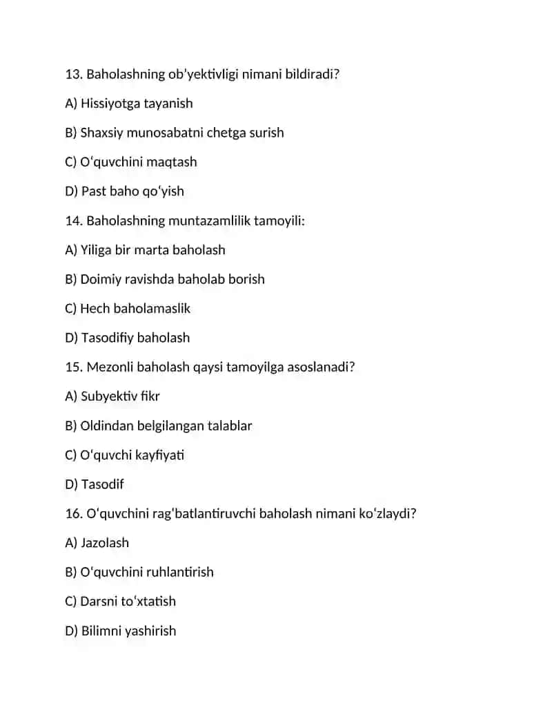Baholash Nazariyasi 4