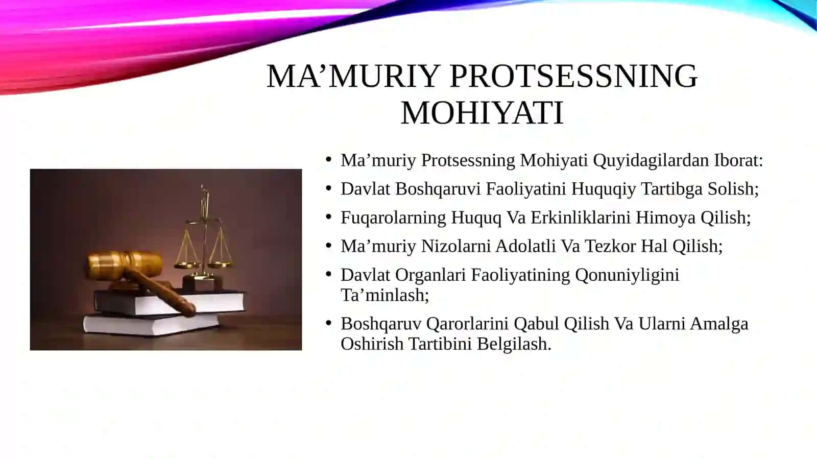 Ma’muriy protsesdi tushunchasi va moxiyati turlari 4
