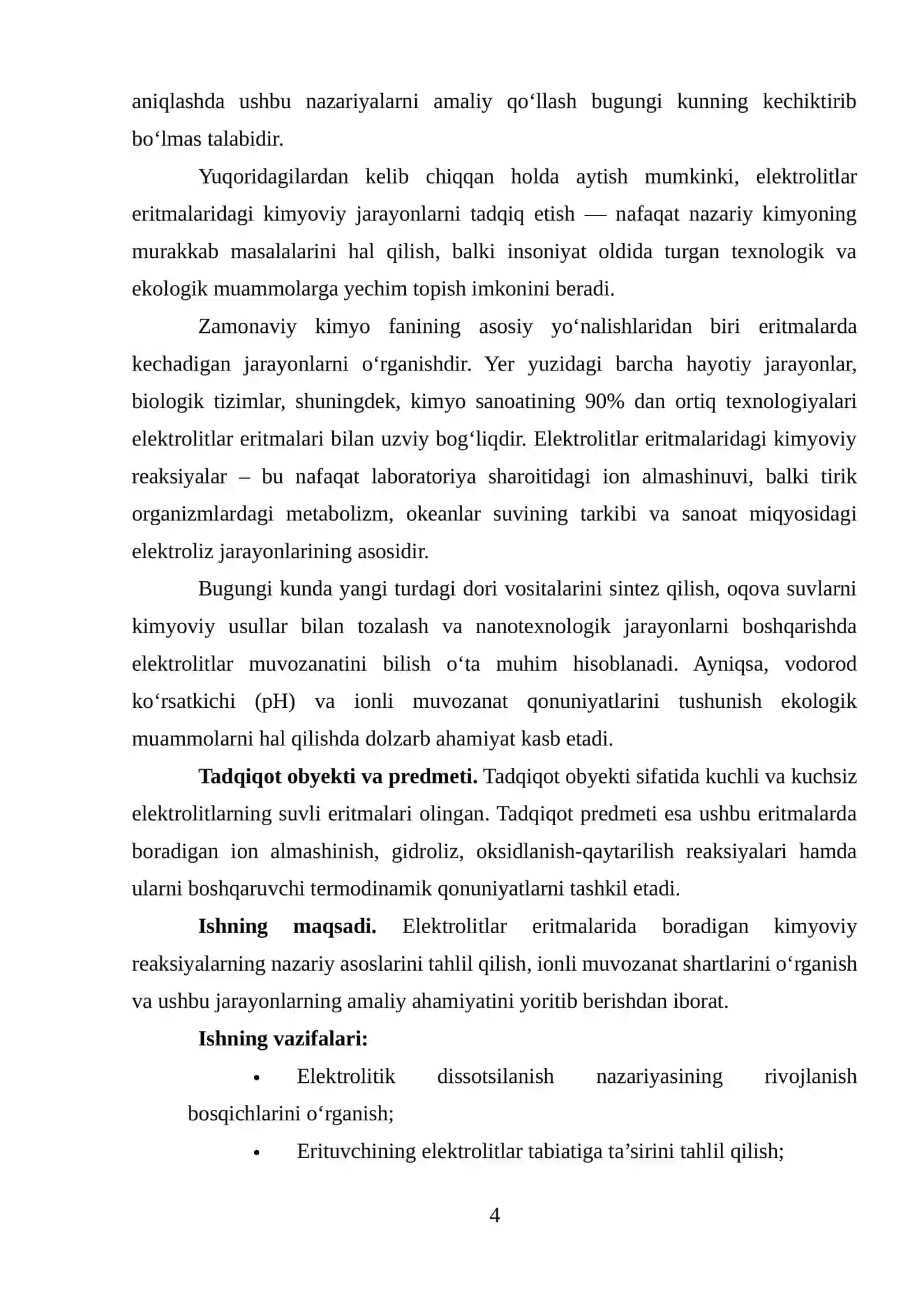 Elektrolitlar eritmalarda boradigan kimyoviy reaksiyalar 4