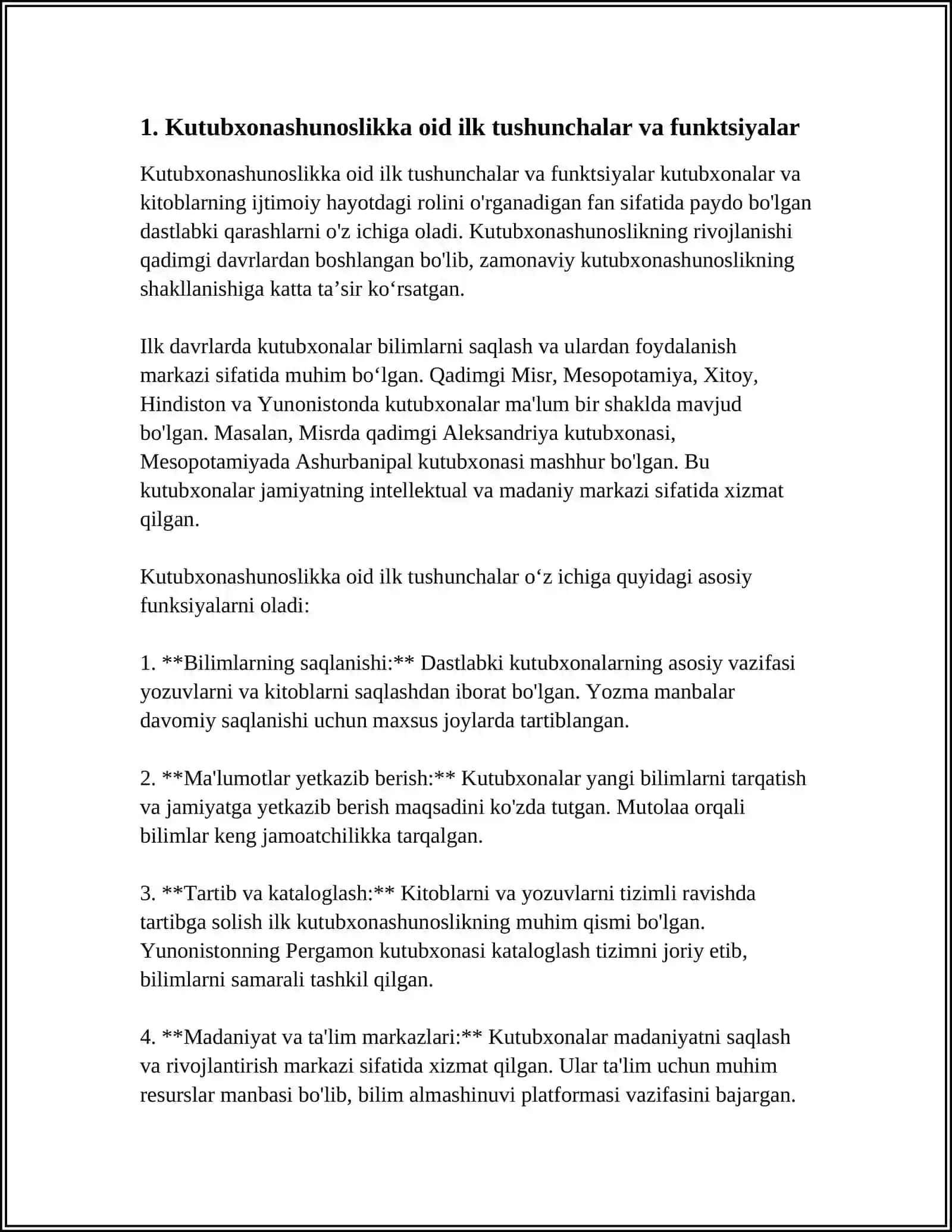 KUTUBXONASHUNOSLIKKA OID ILK QARASHLARINING SHAKLLANISHI 4