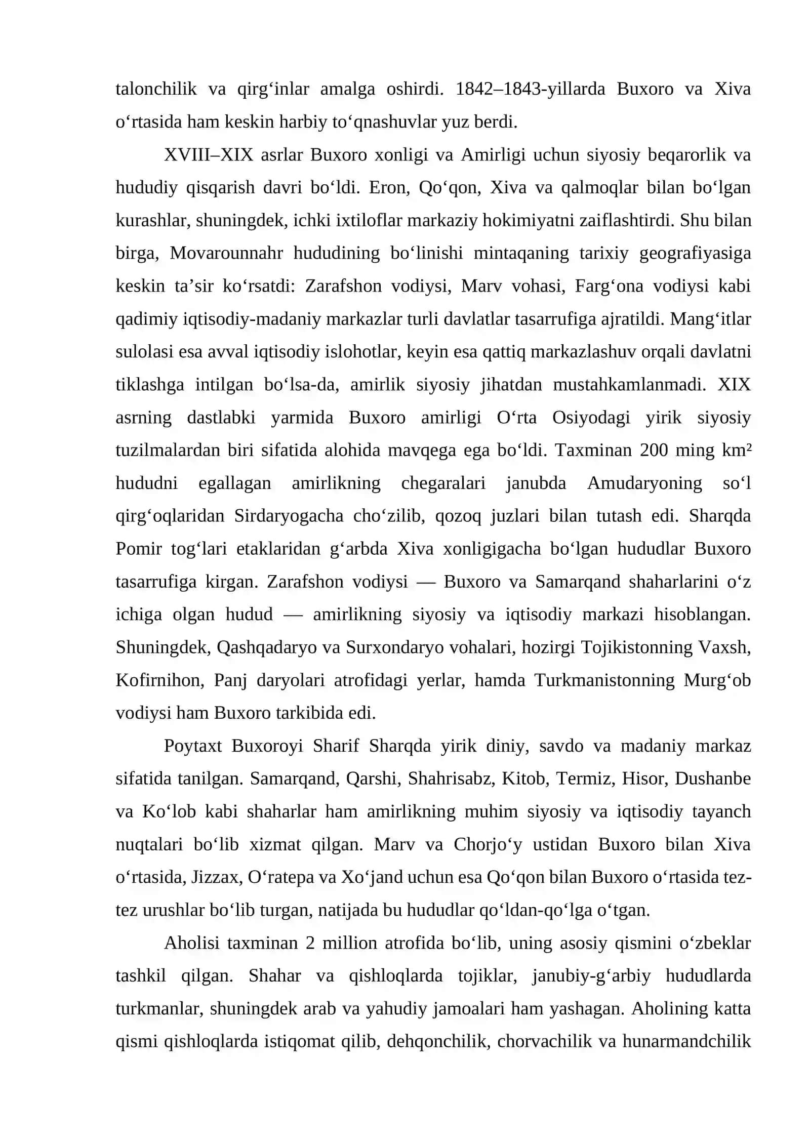 O‘rta Osiyo davlatlarining XVIII-XIX asr birinchi yarmidagi tarixiy geografiyasi 4