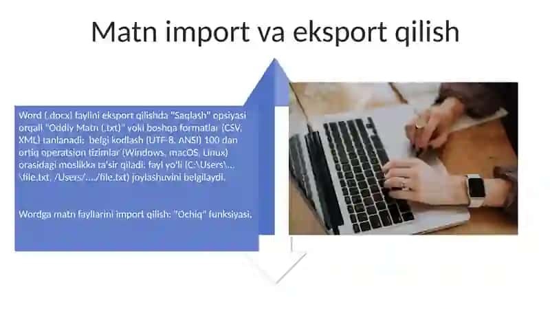 Microsoft matn muharririda fayl yaratish matnli axborotlarni bilan ishlash 4