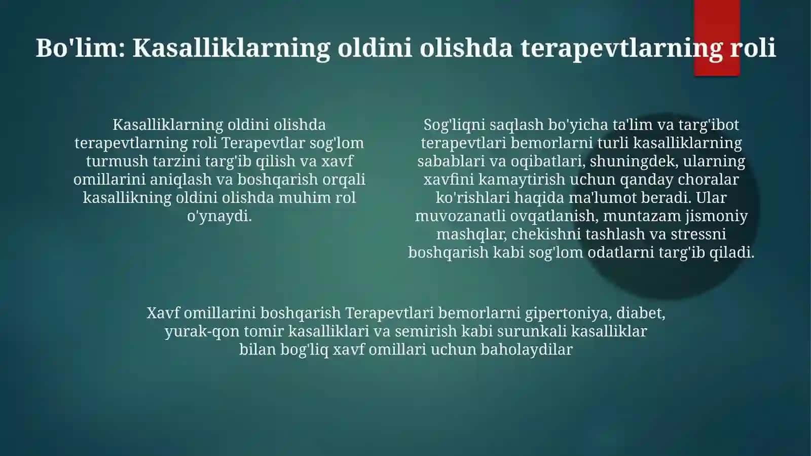 Yaradorlarda Ichki A'zolar Kasalliklari Profilaktikasi 4