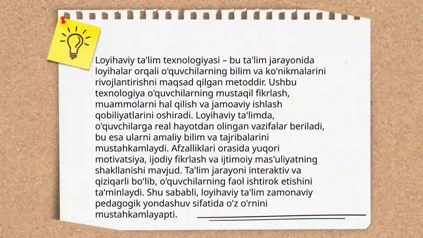Ta'limda Loyihaviy Ta'lim Texnologiyasi 4
