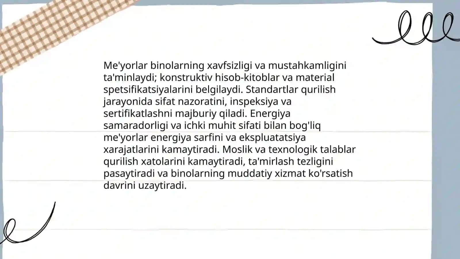 Qurilish standartlari va me'yorlarining ahamiyati 4