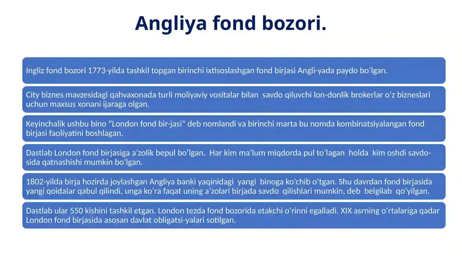 QIMMATLI QOG‘OZLAR (FOND) BOZORLARI 4
